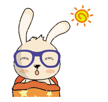 Gif animé bonne journée lapin