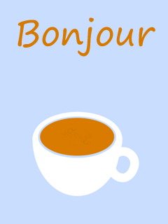 Gif animé bonjour café au lait