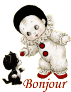Gif animé bonjour pierrot