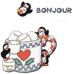 Gif animé bonjour pingouin