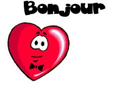 Gif animé bonjour coeurs