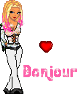 Gif animé bonjour coeur