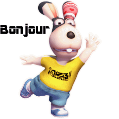 Gif animé bonjour chien