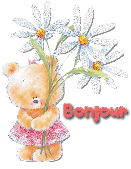 Gif animé bonjour ourson