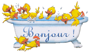 Gif animé bonjour canards