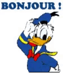 Gif animé bonjour Donald