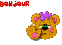 Gif animé bonjour ours