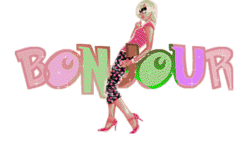 Gif animé bonjour glamour