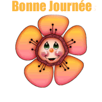 Gif animé bonjour fleurs