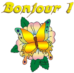 Gif animé bonjour papillon
