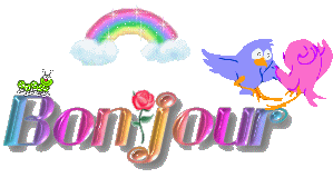 Gif animé bonjour arc en ciel