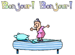 Gif animé bonjour on se reveille