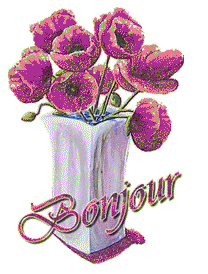 Gif animé bonjour vase
