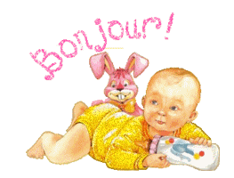 Gif animé bonjour bébé