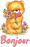 Gif animé bonjour ours