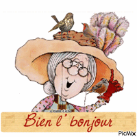 Gif animé bonjour