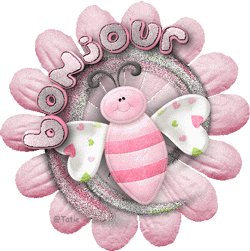 Gif animé bonjour abeille