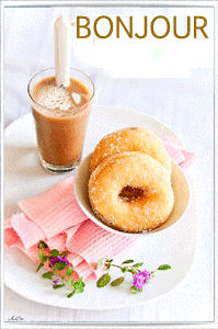 gif animé bonjour croissants