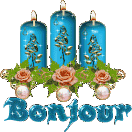 Gif animé bonjour bougie 
