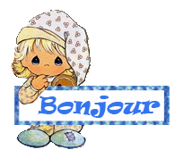 Gif animé bonjour fille