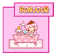 Gif animé bonjour bain