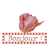 Gif animé bonjour tulipes