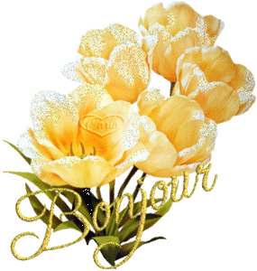 Gif animé fleurs jaune