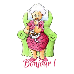 Gif animé bonjour mamie