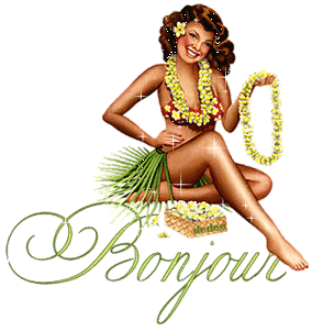 Gif animé bonjour vahiné