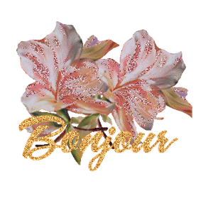 Gif animé bonjour fleur