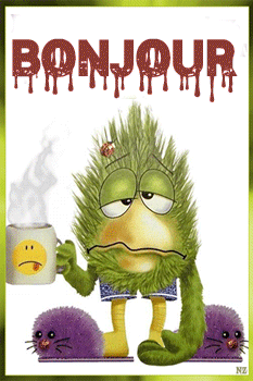 gif animé bonjour dure