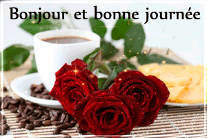gif animé bonjour roses