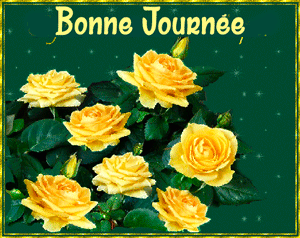 gif animé bonne journée fleurs