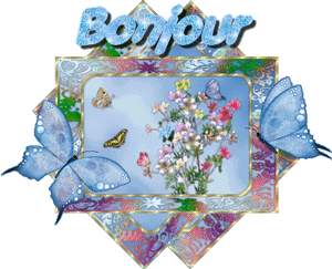 Gif animé bonjour papillons