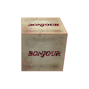 Gif animé bonjour cube