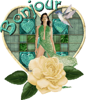 gif animé bonjour coeur