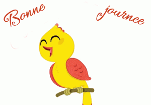 gif animé bonjour oiseau
