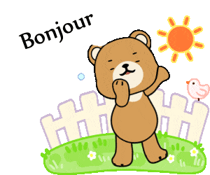 Gifs animés bonjour ourson soleil