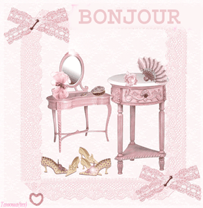 Gifs animés bonjour glamour