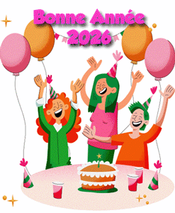 Gif animé bonne année 2025
