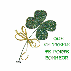 Gif animé que ce trèfle te porte bonheur