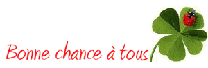 Gif animé bonne chance a tous trèfle coccinelle