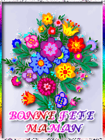 bonne fête  maman bouquet de fleurs