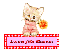 bonne fête  maman chat