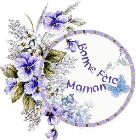 GIF animé bonne fête maman fleurs
