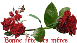 GIF animé bonne fête des mères roses