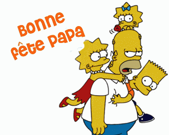 Gif animé bonne fête papa simpson