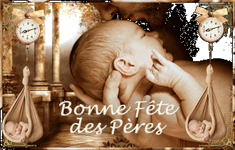 Gif animé bonne fête des pères bébé