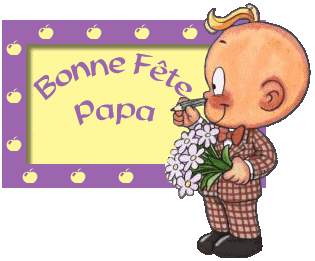 Gif animé bonne fête papa garçon
