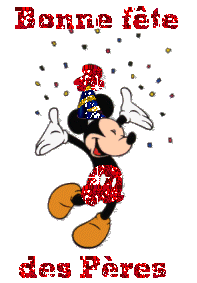 Gif animé bonne fête des pères Mickey
